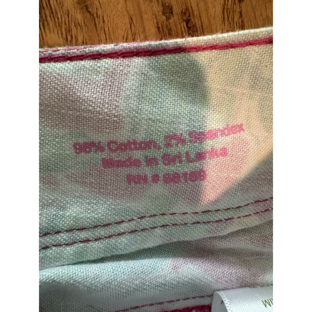 Lilly Pulitzer Worth Straight Jeans Sz 14 Spike The Punch Orchid Pink Pineapple - Picture 7 of 14